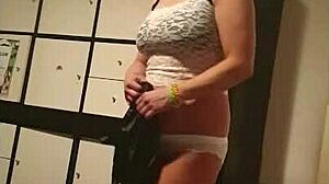 norwegian girl changing clothes and showing off in scandinavian style