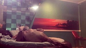 Amateur couple engages in anal sex front and back