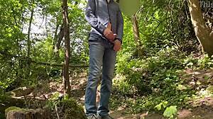 milf with huge natural boobs gets cum outdoors