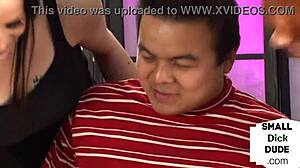 CFNM Dominas Wank Tiny Dick Asian Sub in Kinky Femdom Group Session