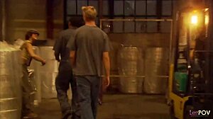 Super hot lesbians relax in production mill