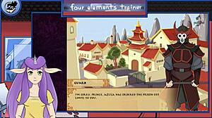 Avatar Hentai Trainer Teaches Four Elements with Monsters