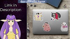 Avatar Hentai Trainer Teaches Four Elements with Monsters