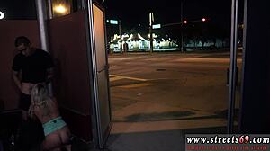 valerie white bound and kissed outdoors by couple in hardcore bondage