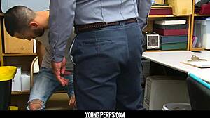 punk gets bareback punishment from hunk in garage raw action