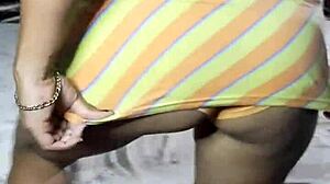 i watch my latina niece do double penetration with her dildo to tease me wildly