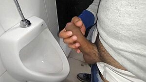 Hard cock in the shopping mall bathroom, huh?