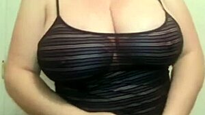 Sheila's Big Tits Ripped In Seductive Milf Wife Striptease