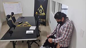 coworker fucks boss in office