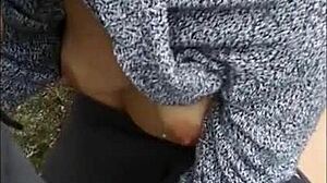 Caught Giving Hot Blowjob In Street! Risky Public Flashing Exposed!