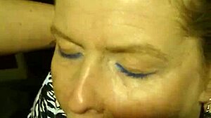 I, the naughty mature milf amateur, give Mark an intense blowjob