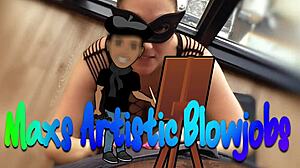 Olivia juggs gives sloppy blowjob to big black cock, making a mess with jizz