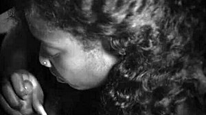 Why does this petite student give such an intense blowjob bent over?