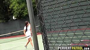 damn, caught two chicks at once outdoor!