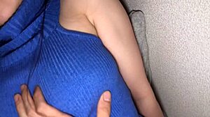 Yuri's erotic blowjob and masturbation in bathroom 😏