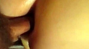 wife takes thick dick balls deep in tight pink asshole on all fours