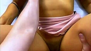 stepmother excited by hair grab