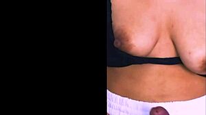 His friend's stepmother had huge tits. He couldn't help staring at them when studying at her house.