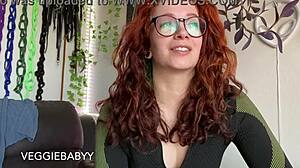 Ever wondered how redhead Veggiebabyy dominates with nasty food play in spandex and glasses.