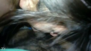 Intense oral sex session with deep throating