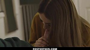 Hot foster teen boldly adjusts to strict new foster rules in intense group session