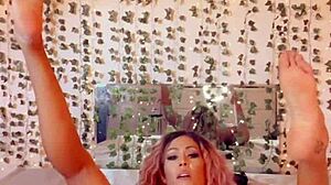 Fuck Me Hard With The Music Blasting - YenniferPink Uses Dildo On Her Big Tits And Ass.