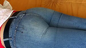 yo, check hidden cams spying on latina's big ass in jeans up and down