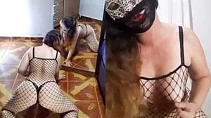 BBW slut masturbates with dildo in POV homemade compilation