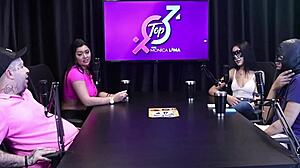 sheer red lingerie teases through fabric