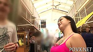 I-I can't believe this teen's sucking my cock so hard in POV