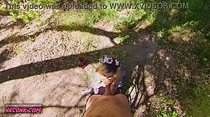 Vr Conk Minxx Marley Enjoys Playful Ride In Northman Xxx Parody Outdoors.