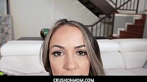 Sofi Ryan, my wet stepmom, sucks my huge hard penis and gives a tit fuck