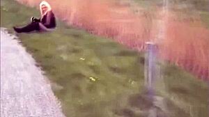 British Milf's Shaved Pissing Display