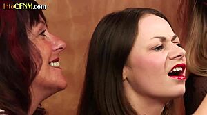 Clothed Mature Lady Guides Group Session with Babes