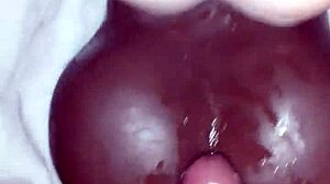 Watch This French Amateur Fuck Her Two Toys And Cum On Them!