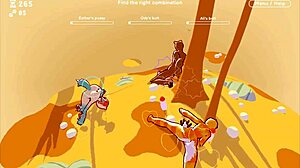 Odymos hentai threesome with outdoor mushroom dildos