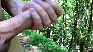 Two Outdoor Cumshots in a Row Feels Insanely Wild. Can't Stop Shaking from Raw Pleasure.