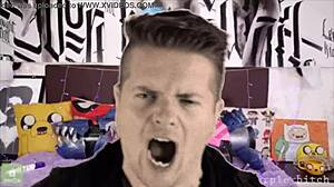 rapper screams at purple bitch in anal jinx cosplay, why is she squirting so much?