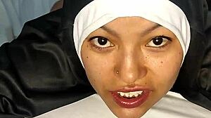 Cute Nun Swallows Cum from Monster Cock in Hardcore Pussy Fuck