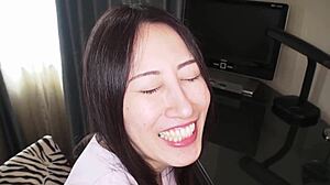 young japanese wife sena undergoes two-hole training session