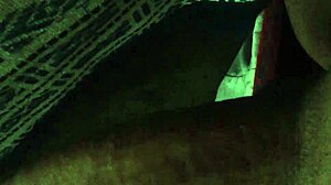 Young hot girl intensely masturbates in her private space.