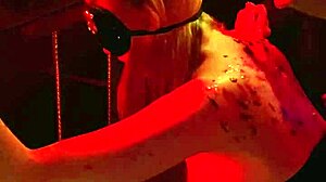 Blonde Girl Handcuffed Receives Wax Drops on Her Sexy Body Behind the Scenes