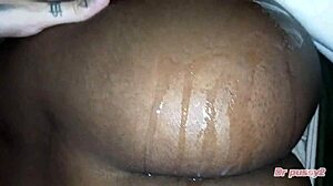 Ebony Housekeeper's Ass Filled with Semen