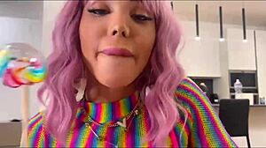 in this fantasy the pompinara gives blowjob to perfect spanish woman until cumshot