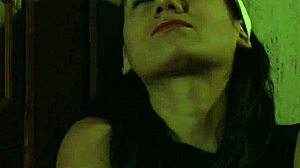 Lesbian madame cant take hands of her submissive slave with strapon