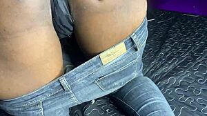 i was teasin' her durin' the pre-shoot, she ripped her clothes off to her fav song!