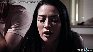 A couple helps ebony slut Jenna Foxx discover her beauty in a group doggystyle session with big cocks