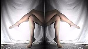 Nylon weirdnes pantyhose on my legs