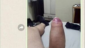 My latina girlfriend tastes cum on webcam and shares her intense love for it