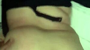 White amateur girl bent over doggystyle for rough creampie from big black monster cock